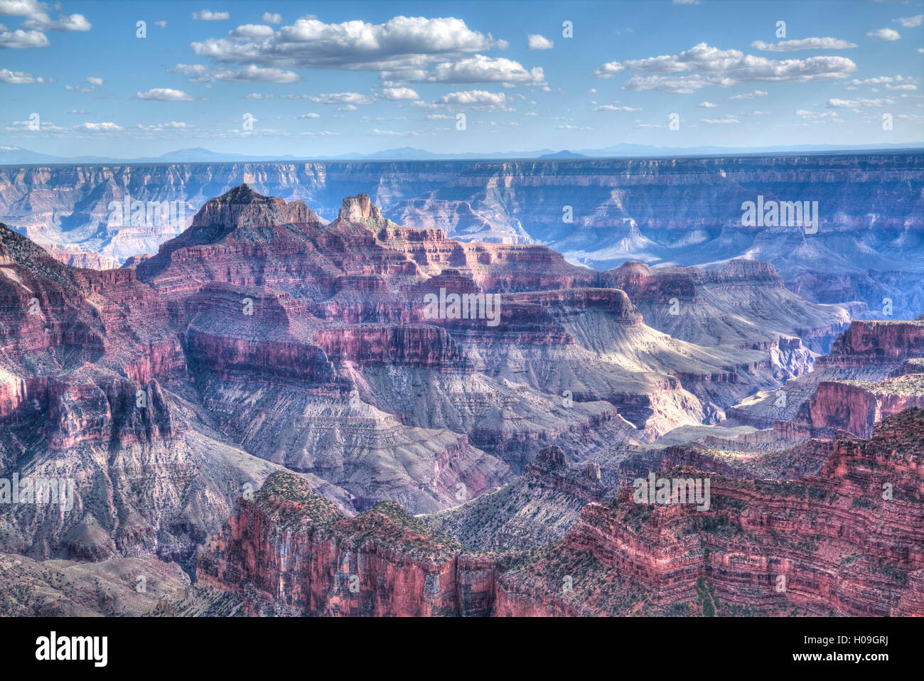 De Bright Angel Point, North Rim, le Parc National du Grand Canyon, UNESCO World Heritage Site, Arizona, USA, Amérique du Nord Banque D'Images