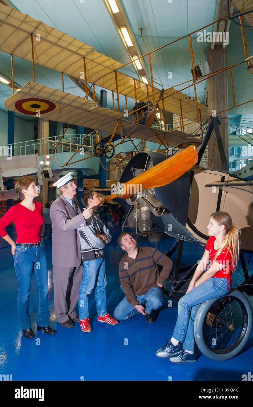 France, Seine-Saint-Denis (93), aéroport de Paris le Bourget, musée de l'air de l'espace, visite guidée par Gerard Feldzer et Morane-Saulnier type H Banque D'Images