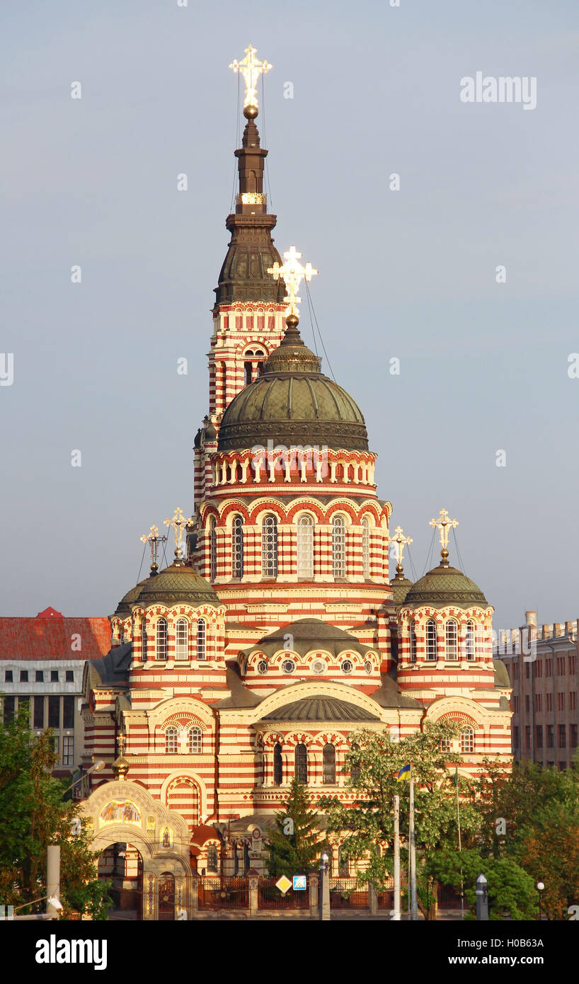 La Cathédrale de l'Annonciation (Blagoveschenskiy), la principale église orthodoxe de Kharkiv, Ukraine Banque D'Images