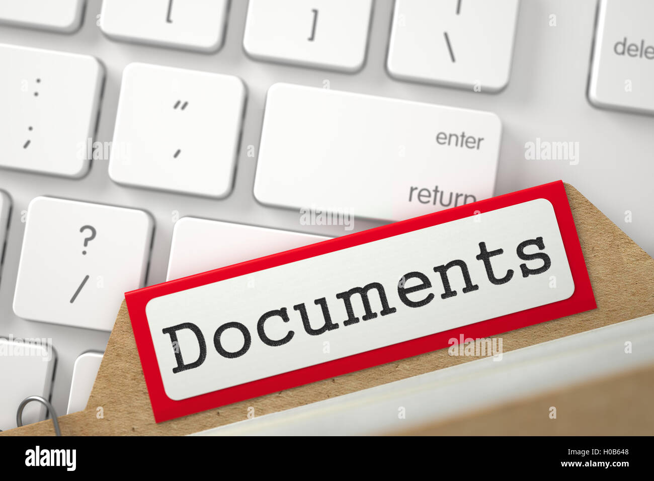 S'inscrire auprès de dossier Documents. 3D. Banque D'Images