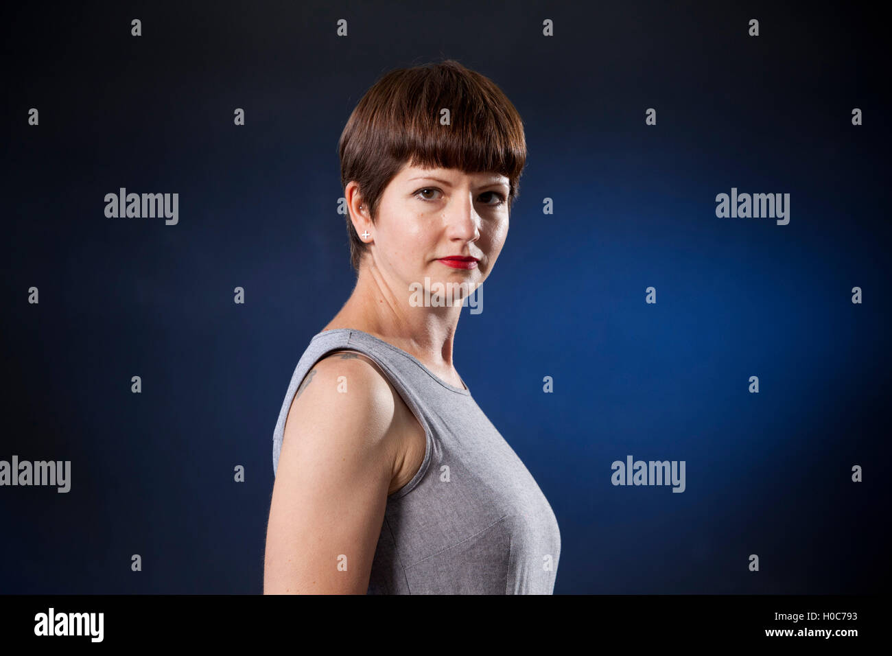 Melissa Harrison, l'auteur, écrivain et photographe occasionnel, à l'Edinburgh International Book Festival. Edimbourg, Ecosse. 26 août 2016 Banque D'Images