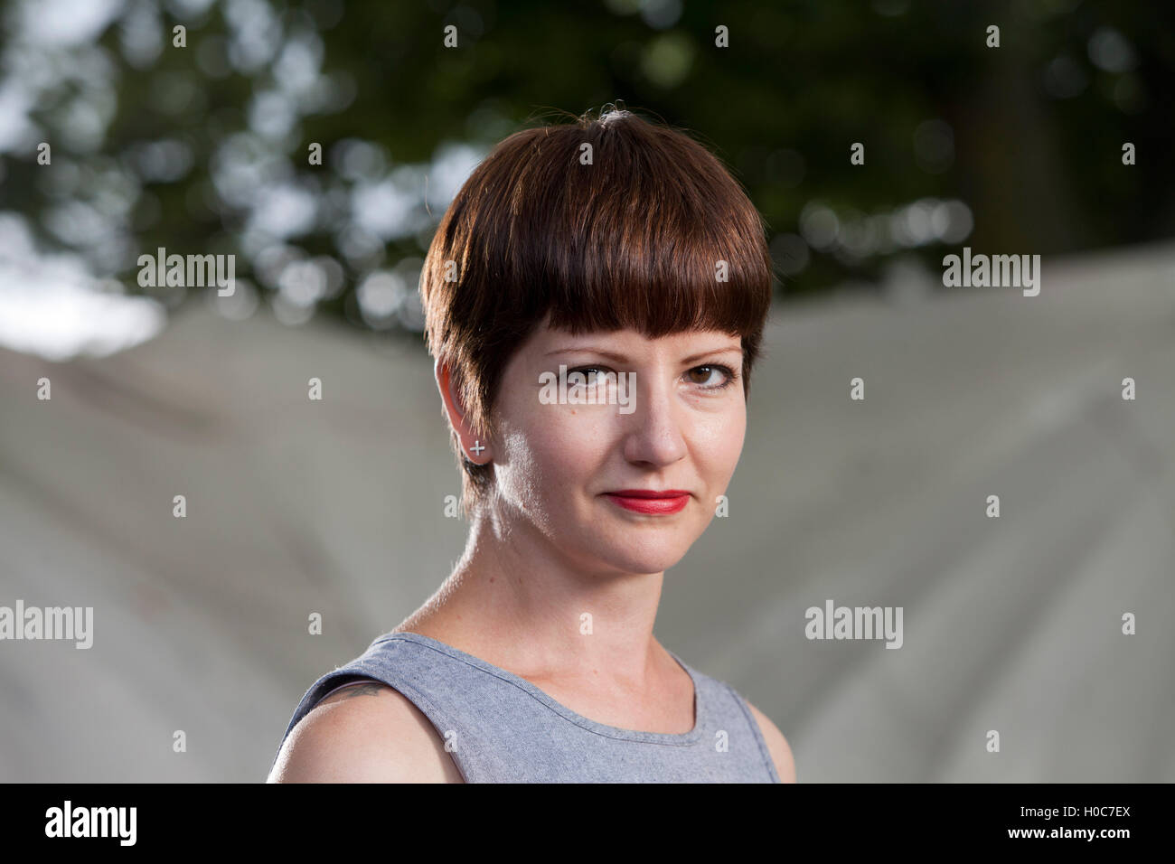 Melissa Harrison, l'auteur, écrivain et photographe occasionnel, à l'Edinburgh International Book Festival. Edimbourg, Ecosse. 26 août 2016 Banque D'Images