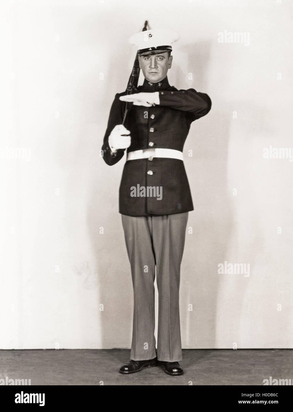 Portrait de la marine au garde Banque D'Images