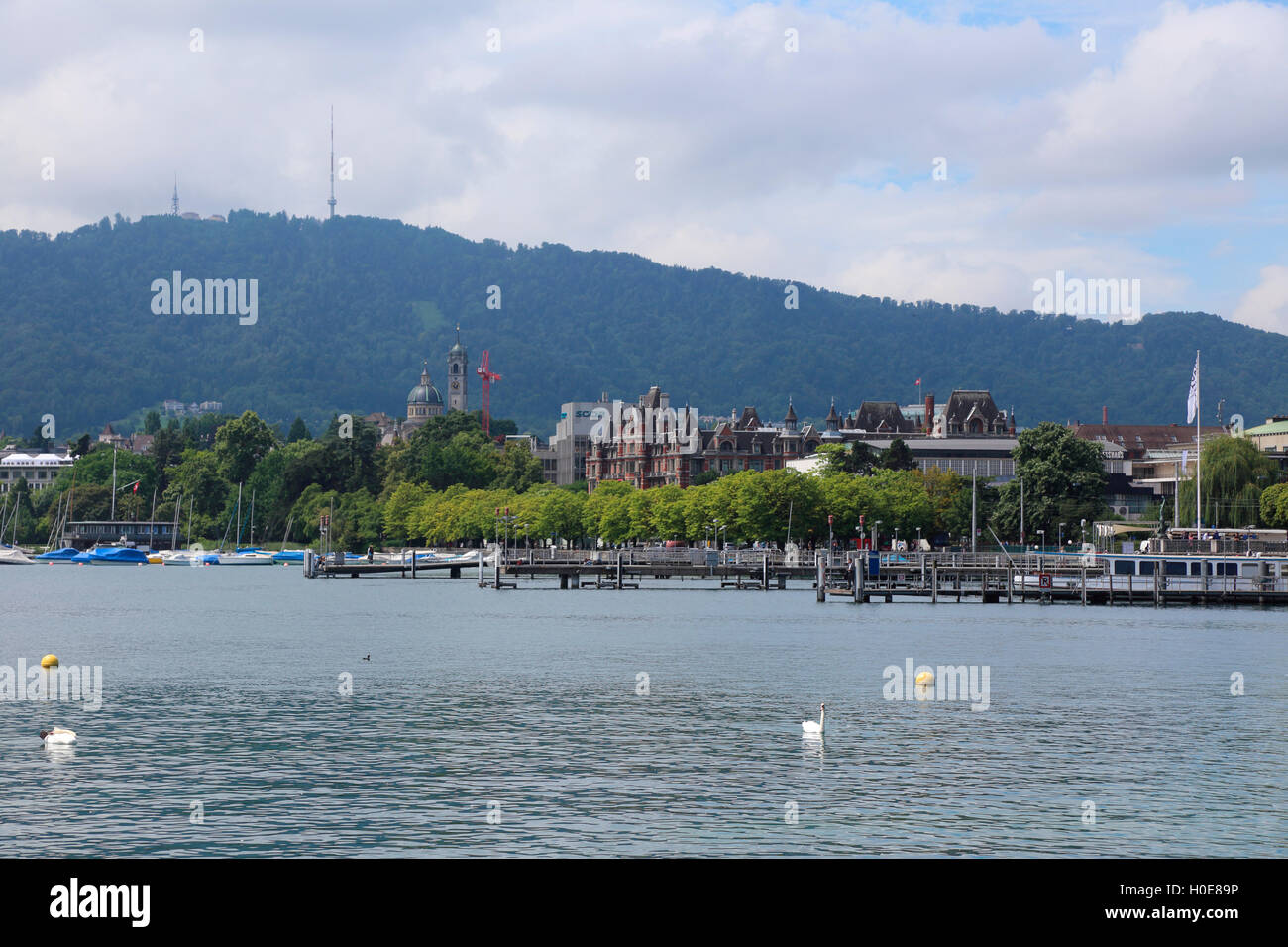Zurich Suisse Zürichsee du lac de Zurich Banque D'Images