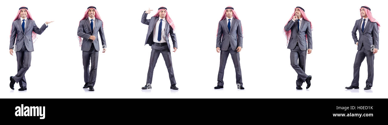 Ensemble de photos avec d'affaires arabes Banque D'Images