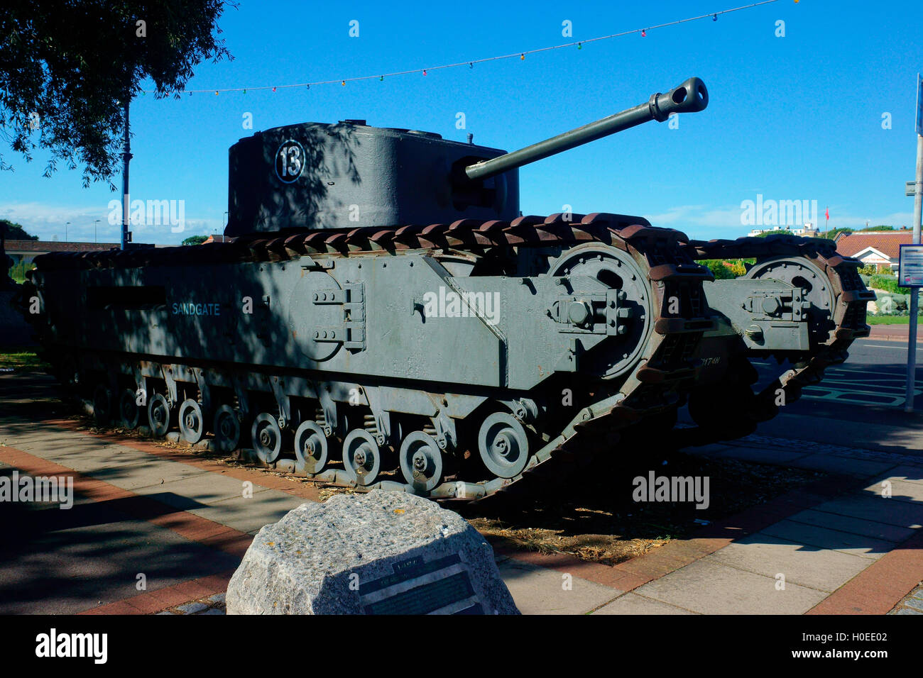 CHURCHILL MK VII TANK LANCE-FLAMMES CROCODILE Banque D'Images