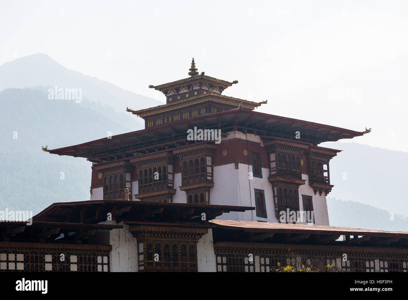 Punakha Dzong dans l'Ouest Bhoutan Banque D'Images