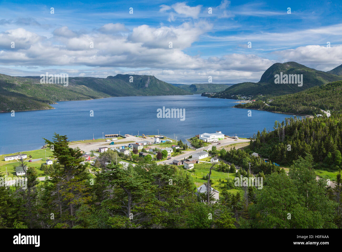 Bras sud à Woody Point, Terre-Neuve et Labrador, Canada. Banque D'Images