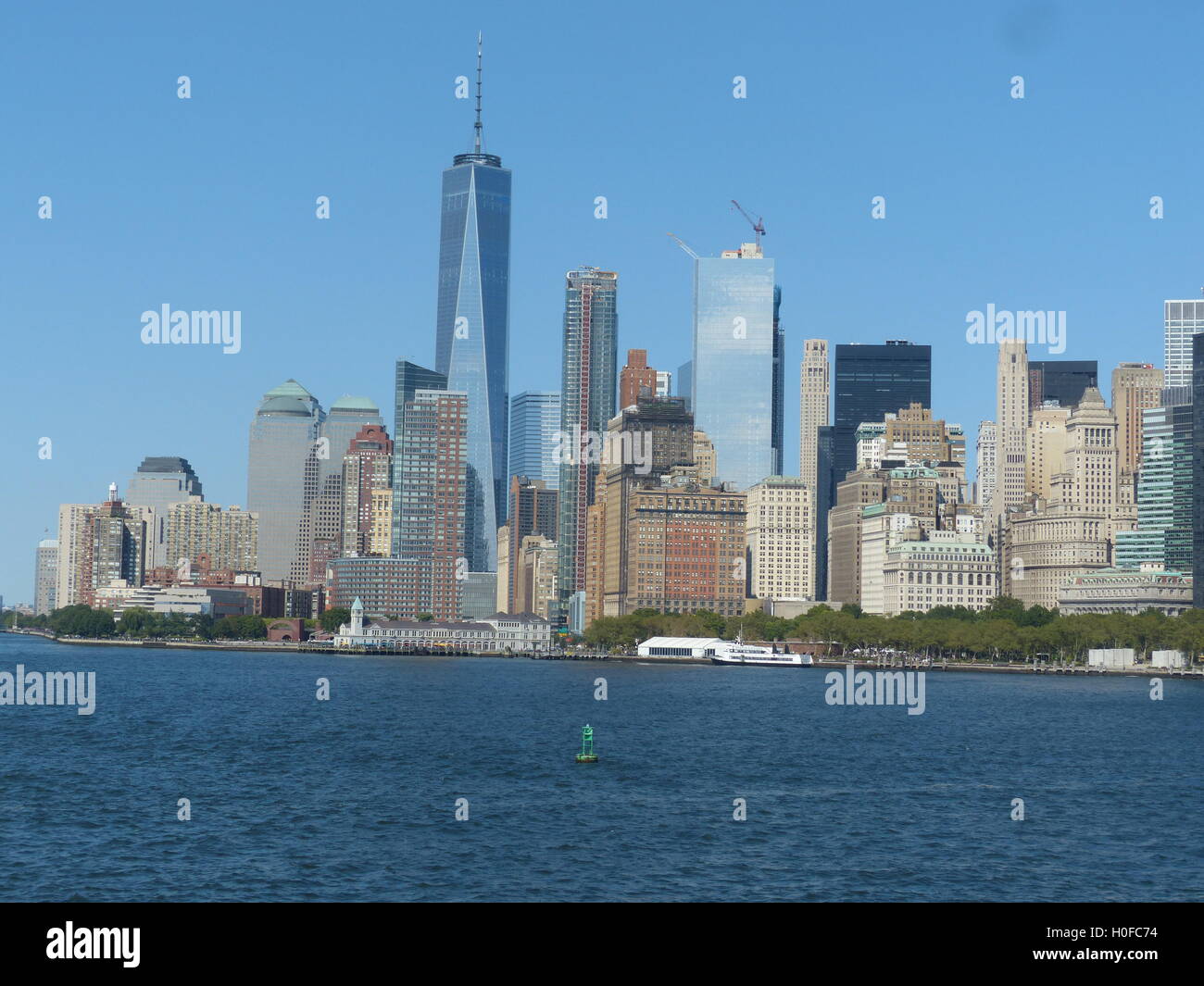 Le centre-ville de Manhattan avec One World Trade Center sur la gauche Banque D'Images