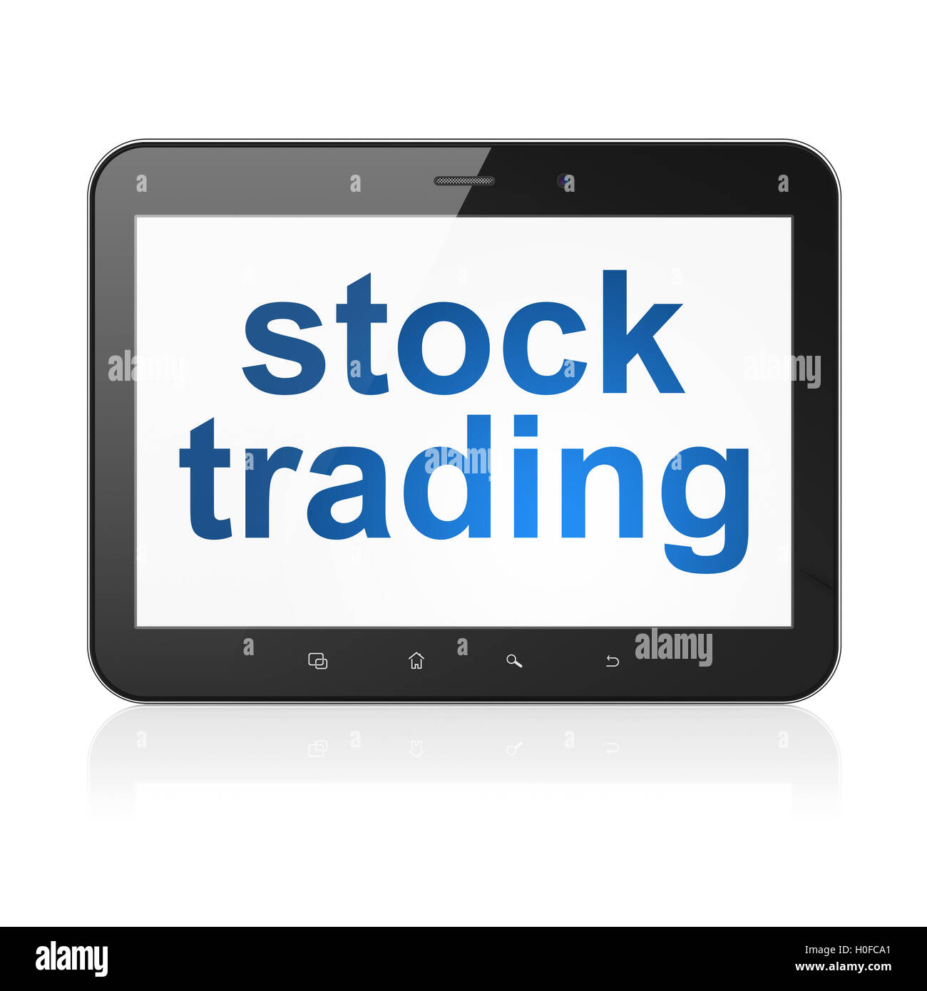 Concept d'entreprise : Stock Trading sur tablet PC ordinateur Banque D'Images