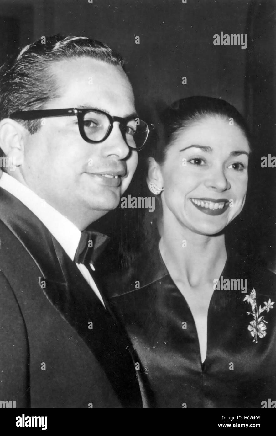 MARGOT FONTEYN (1919-1991) English ballerina avec son mari diplomate panaméen Robert Arias sur 1956 Banque D'Images