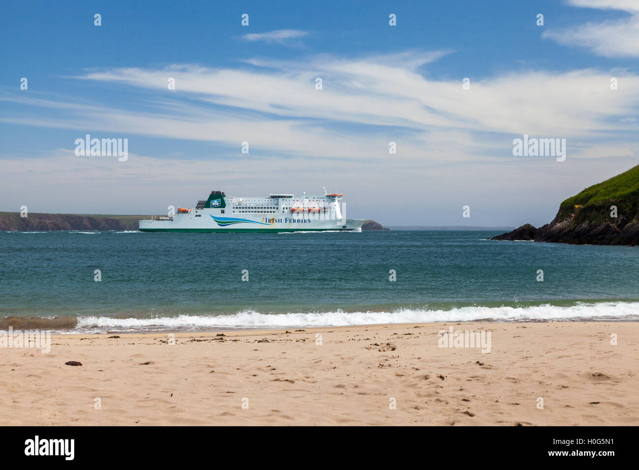 Stena Line Ferry de l'Irlande, l'île de Inishmore, à Pembroke Dock Banque D'Images