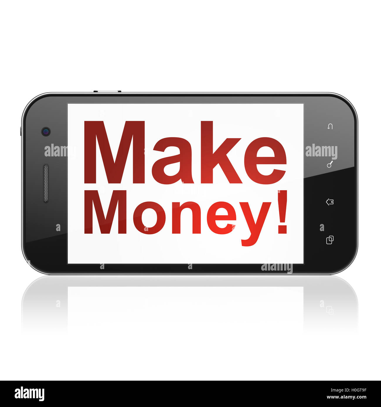 Finances concept : faire de l'argent ! Sur smartphone Banque D'Images