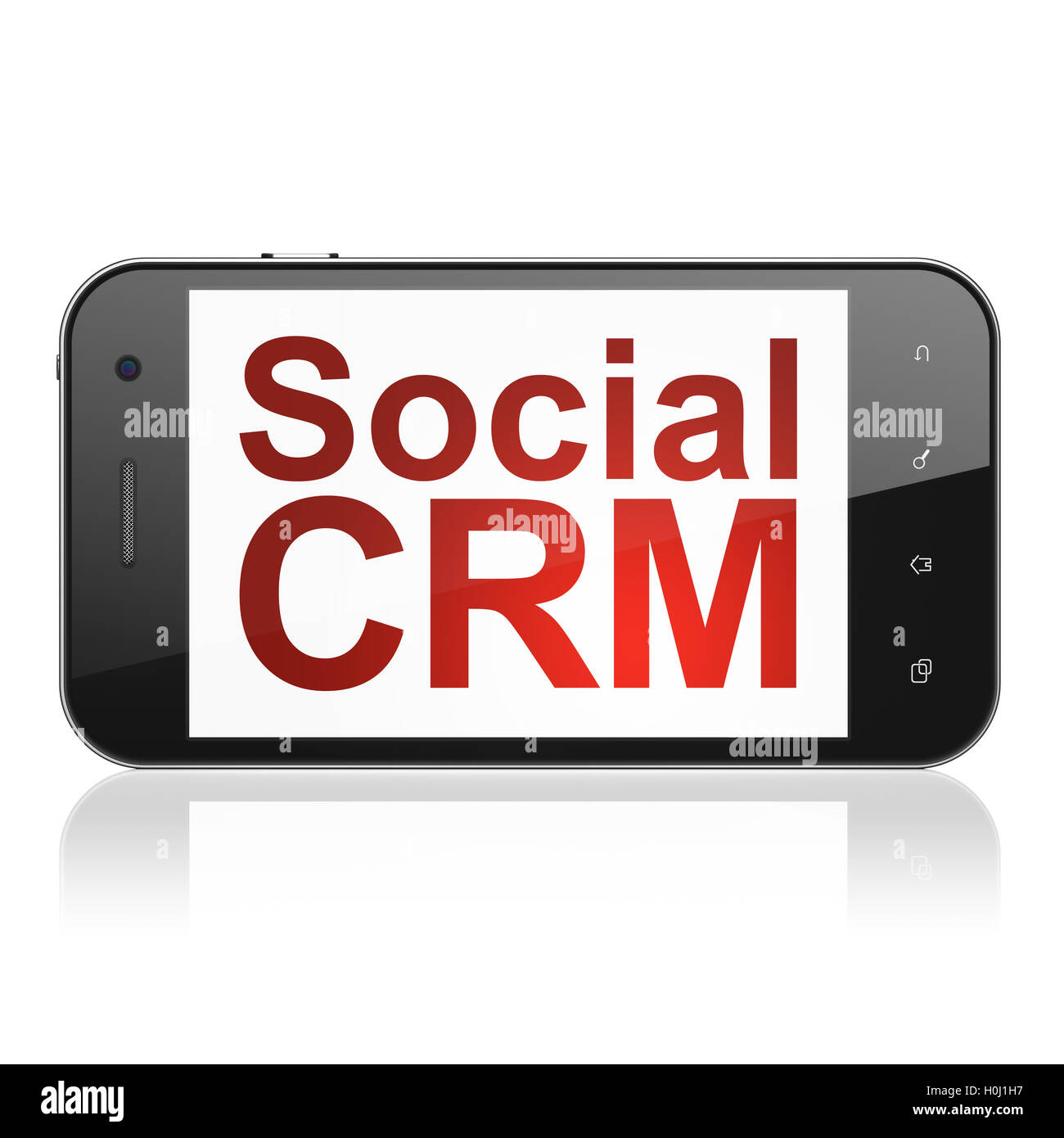 Finances concept : Social CRM sur smartphone Banque D'Images