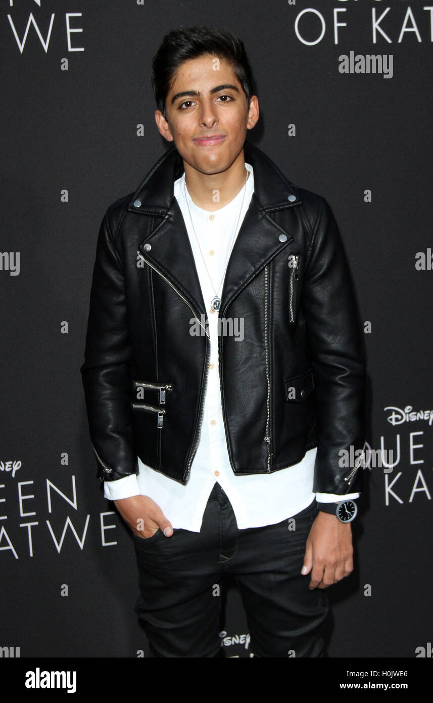 Hollywood, CA, USA. 20 Sep, 2016. 20 septembre 2016 - Hollywood, Californie - Karan Brar. 'Reine De Katwe'' Los Angeles Premiere tenue au El Capitan Theatre à Hollywood. Photo Credit : Crédit : AdMedia AdMedia/ZUMA/Alamy Fil Live News Banque D'Images