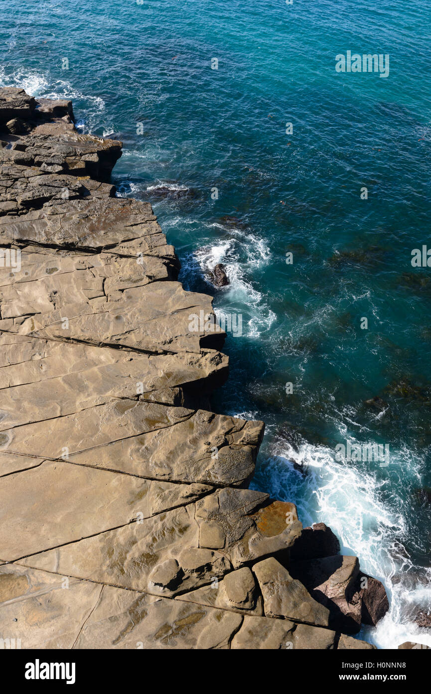 Abstraite de la côte rocheuse à Coalcliff New South Wales, NSW, Australie Banque D'Images