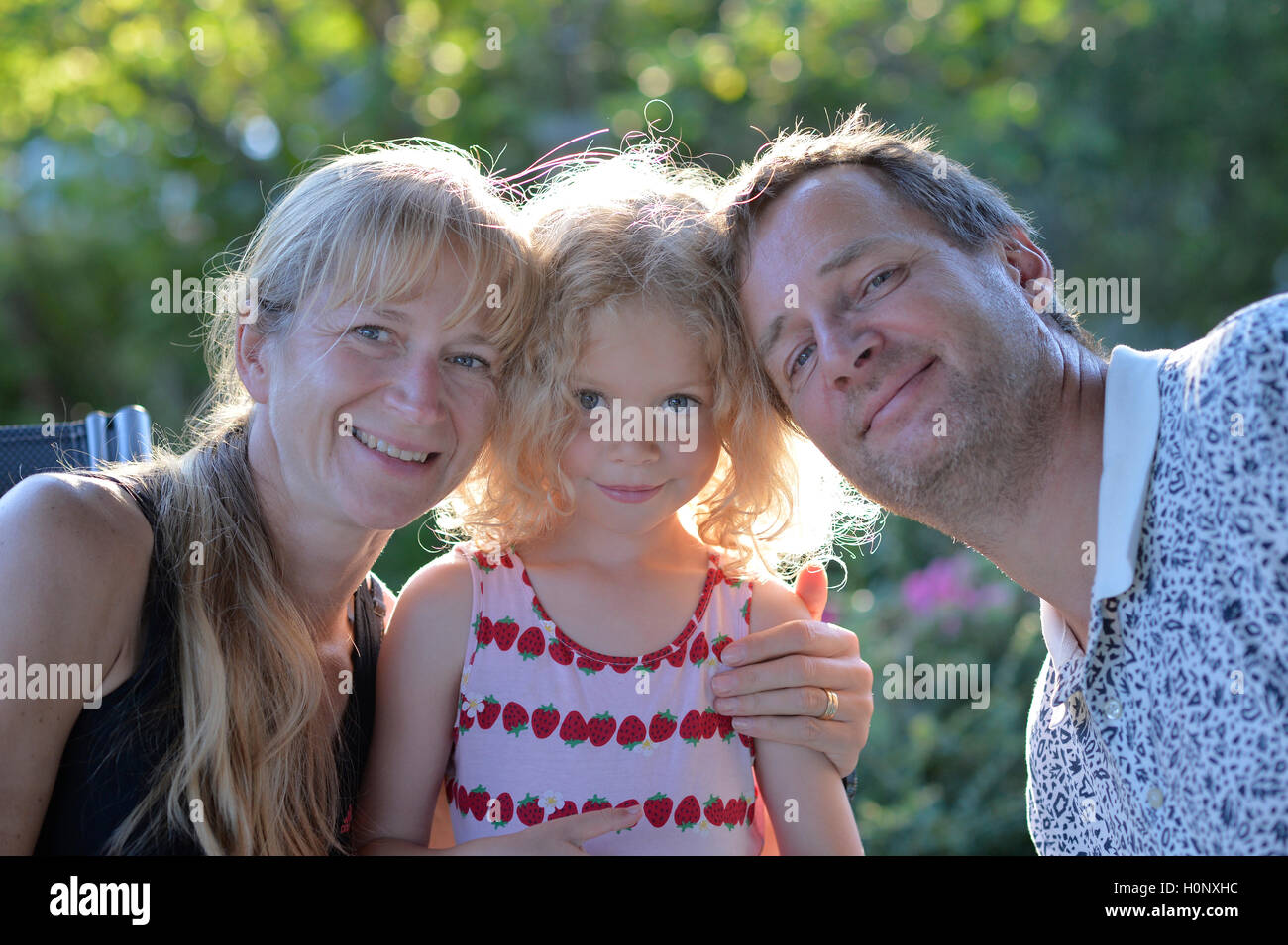 Familie, Mutter, Vater, Tochter, Schweden Banque D'Images