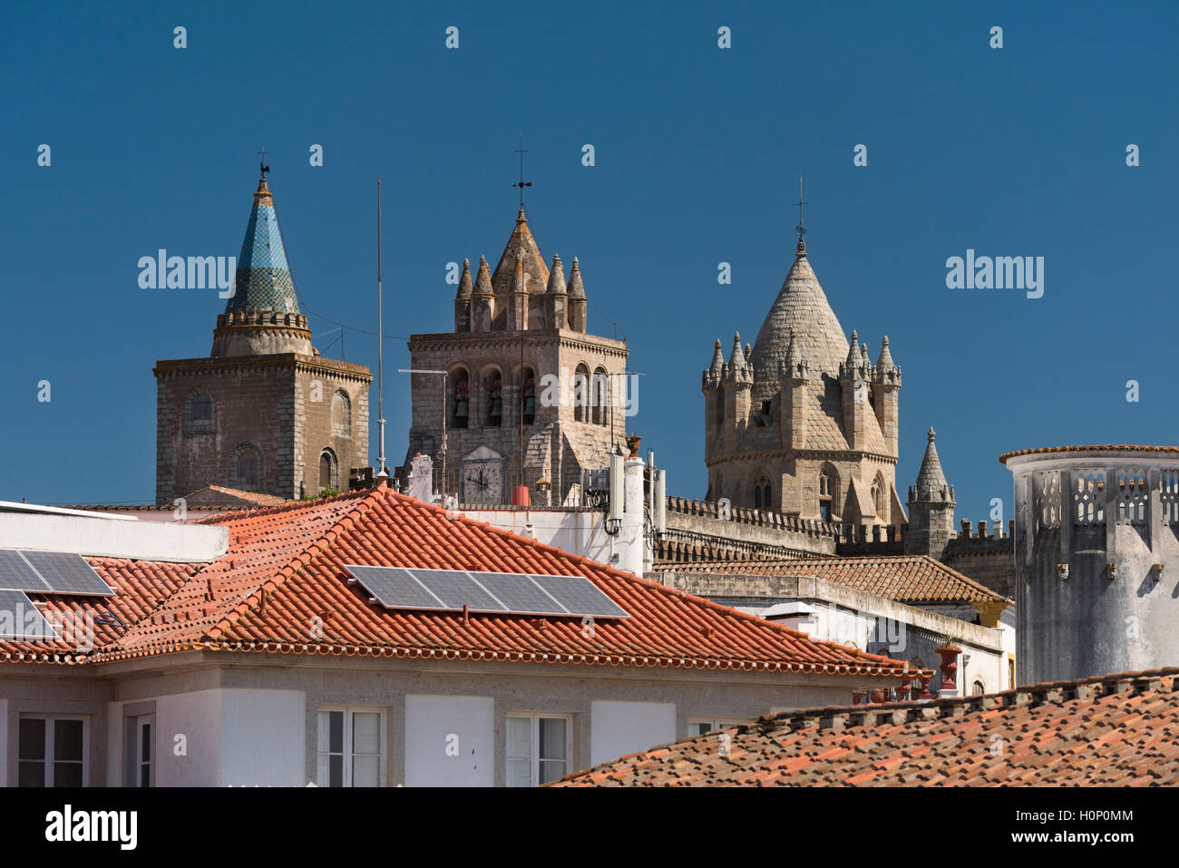 Vue d'Alentejo Portugal Evora Cathedral Banque D'Images