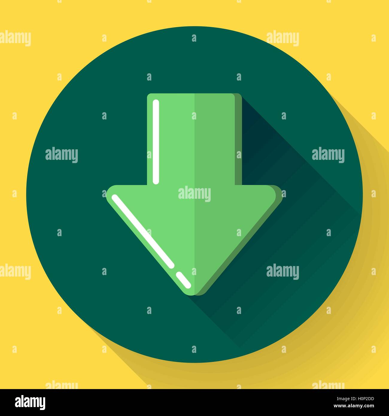 L'icône de téléchargement. Bouton Télécharger. Symbole de charge. Télévision style design. Vector Illustration de Vecteur