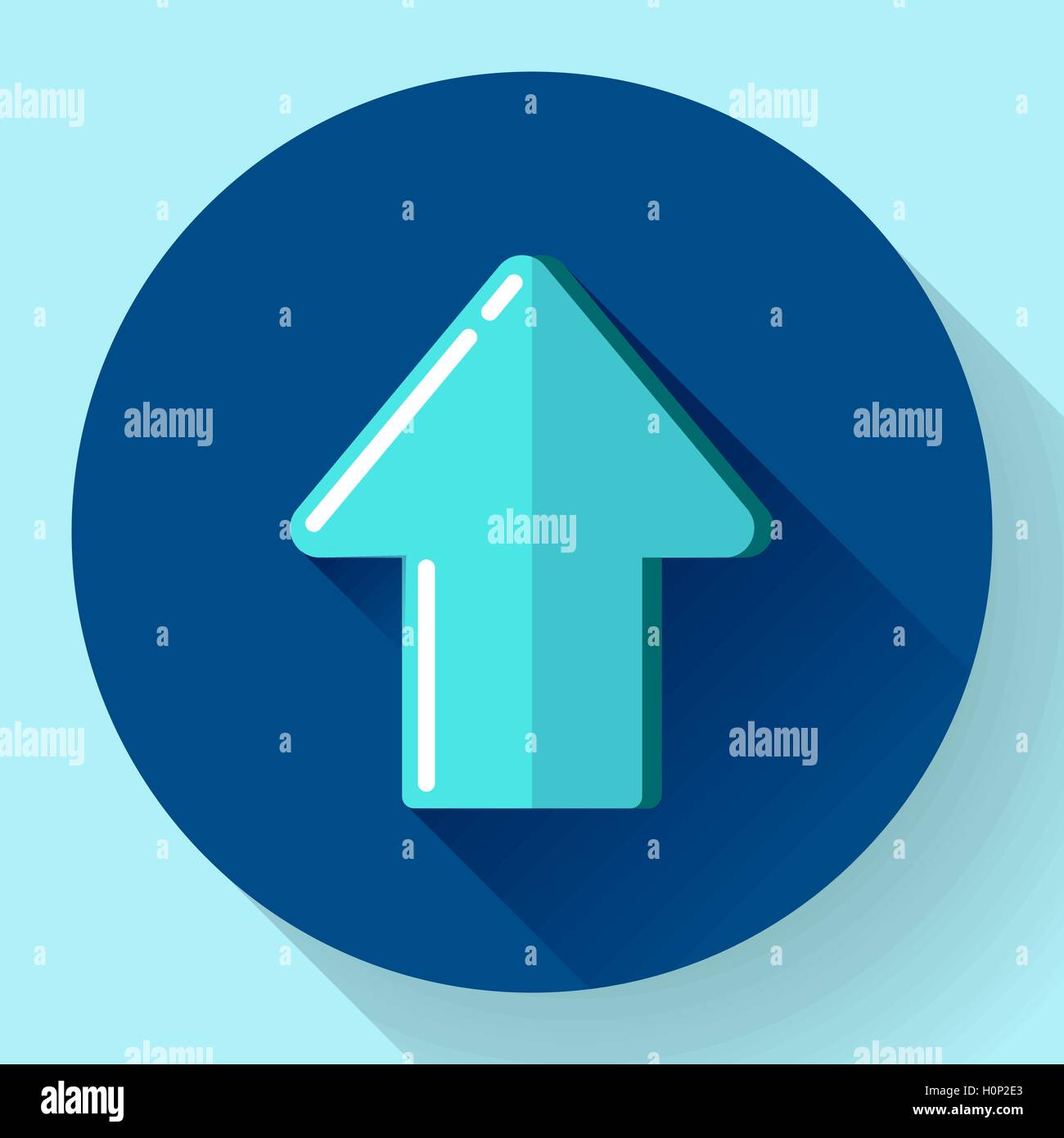 Illustration de l'icône de téléchargement Télécharger Télévision bleu Illustration de Vecteur