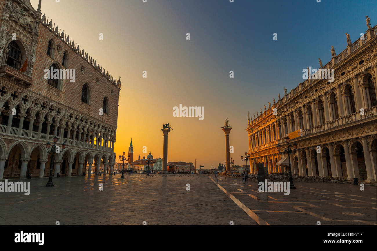 La Place St Marc à Venise, Italie Banque D'Images