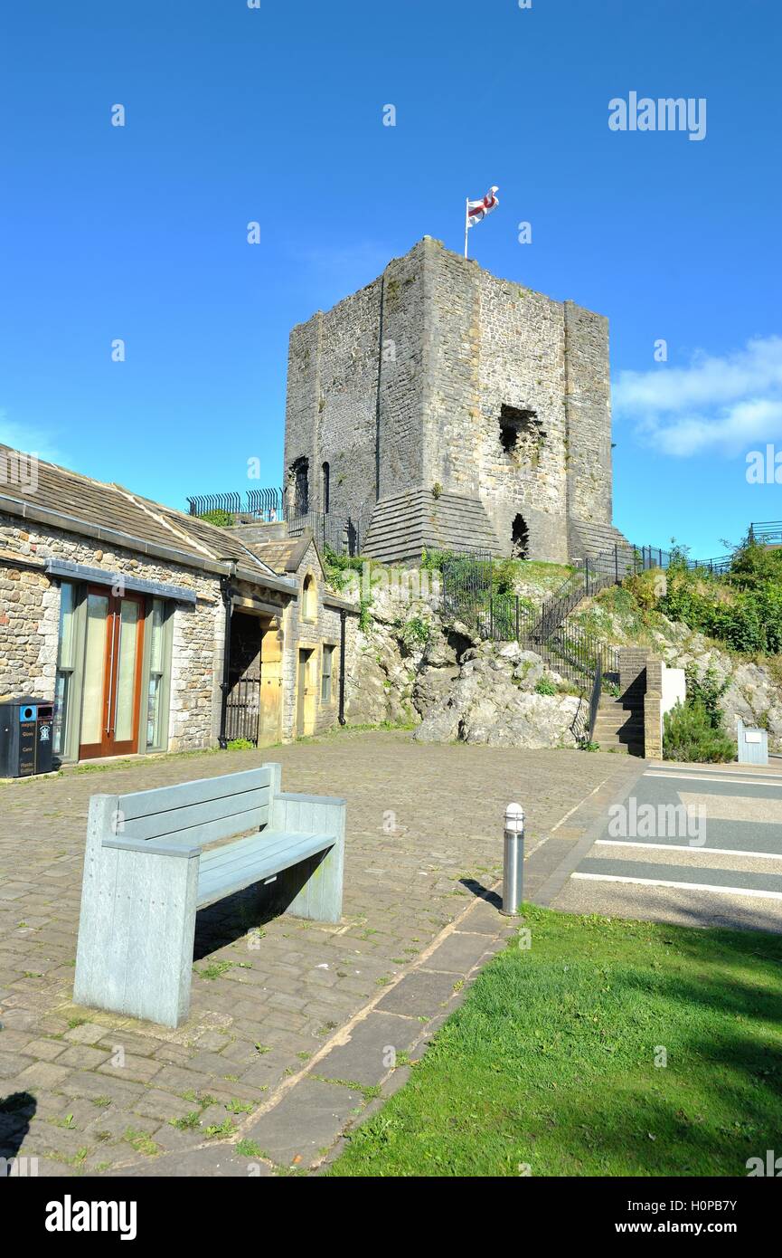 Le Donjon, Château de Clitheroe Banque D'Images