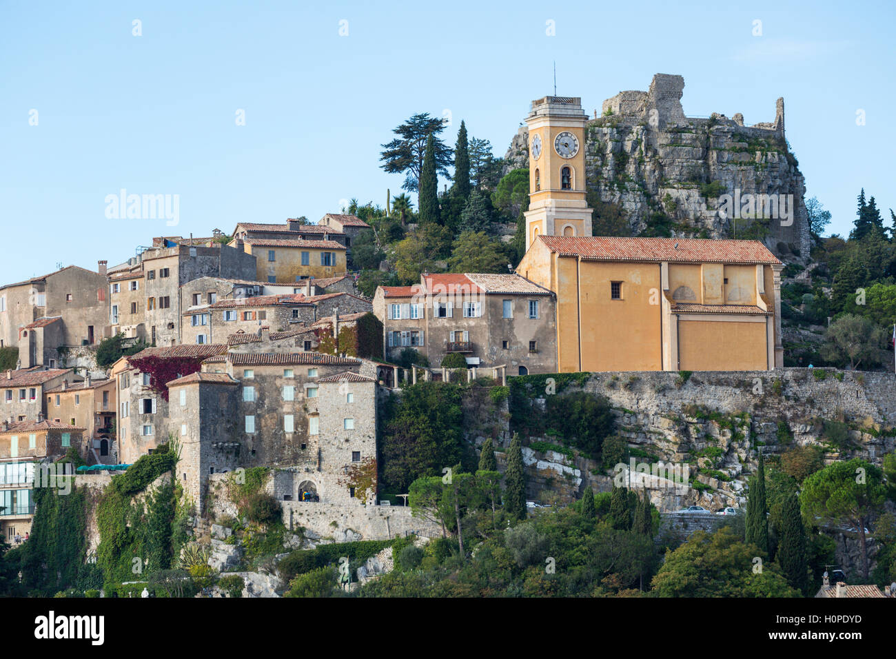 Long View d'Eze, Provence, Alpes-Maritimes, France Banque D'Images