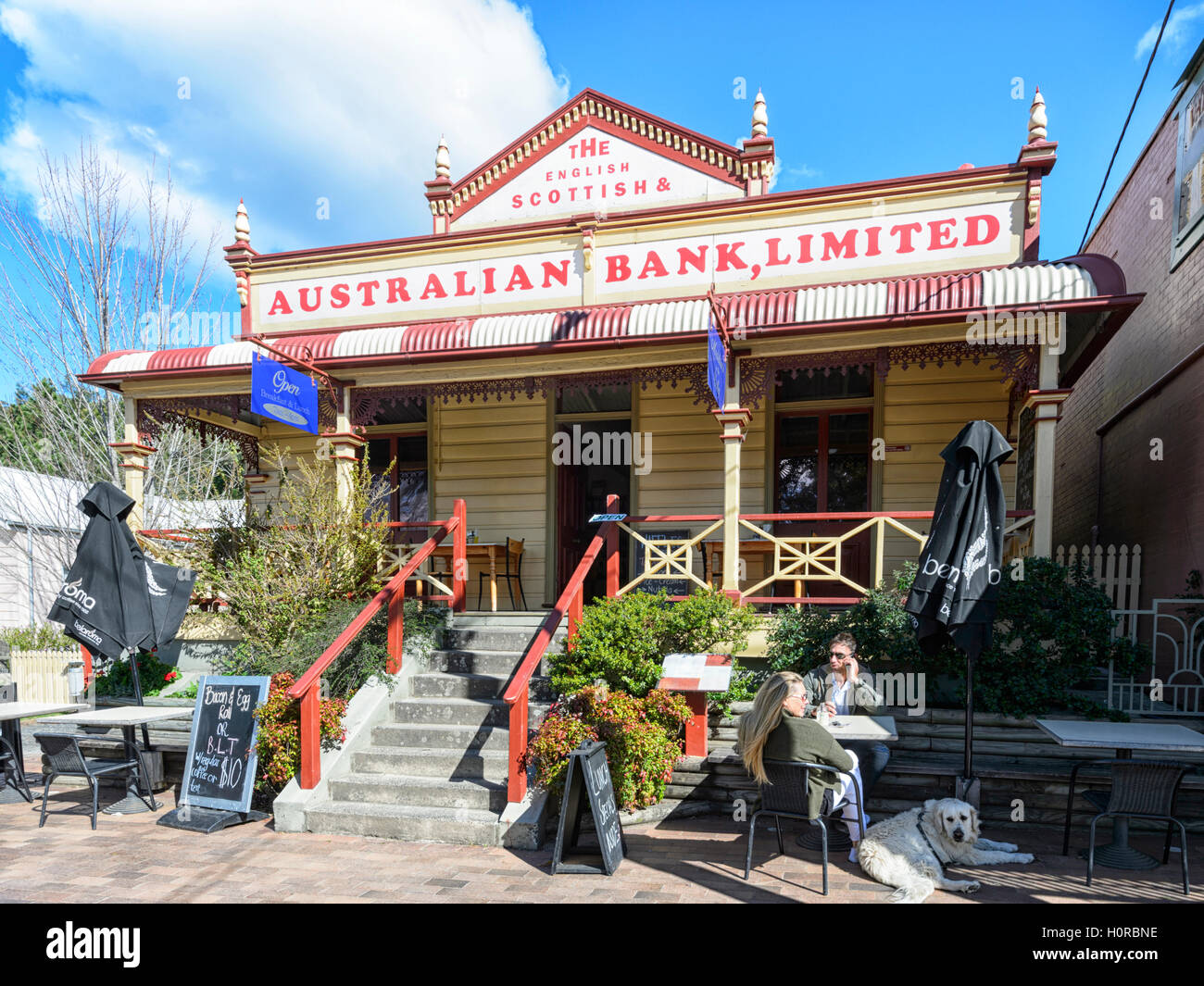 Bâtiment historique Australian Bank Limited, maintenant un eatery, Kangaroo Valley, New South Wales, NSW, Australie Banque D'Images
