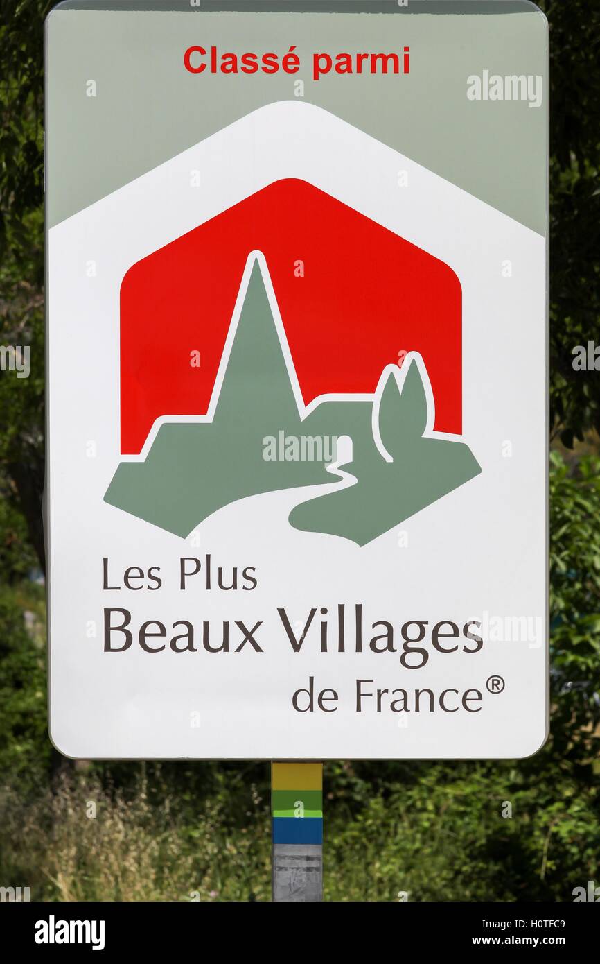 Les plus beaux villages de France logo Banque D'Images