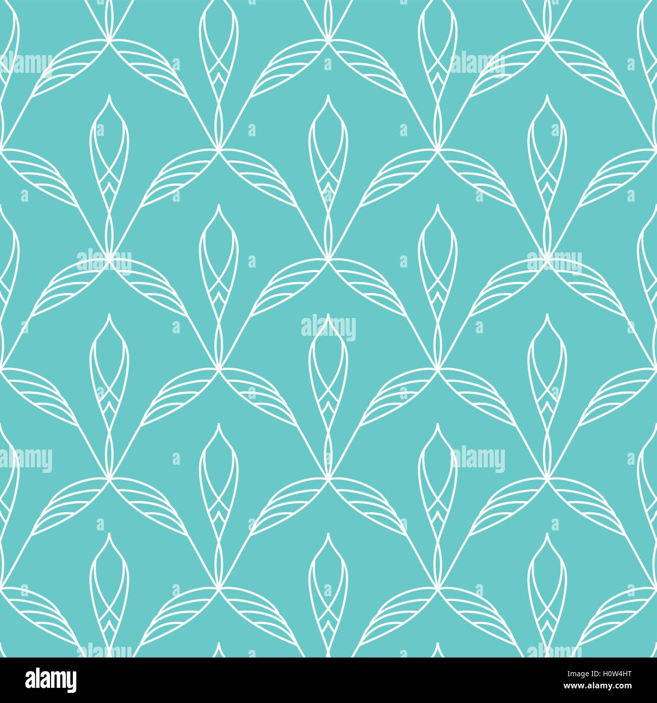 Motif floral répétitif sans couture linéaire Illustration de Vecteur