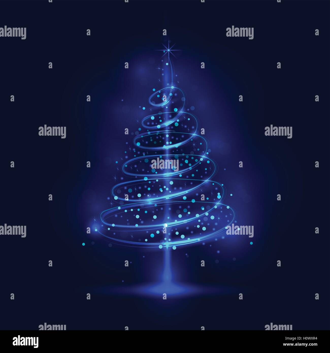 Arbre de Noël lumineux ; la magie de Noël ; l'arbre de Noël de shinny.Bonne année et joyeux noël résumé fond. Illustration de Vecteur