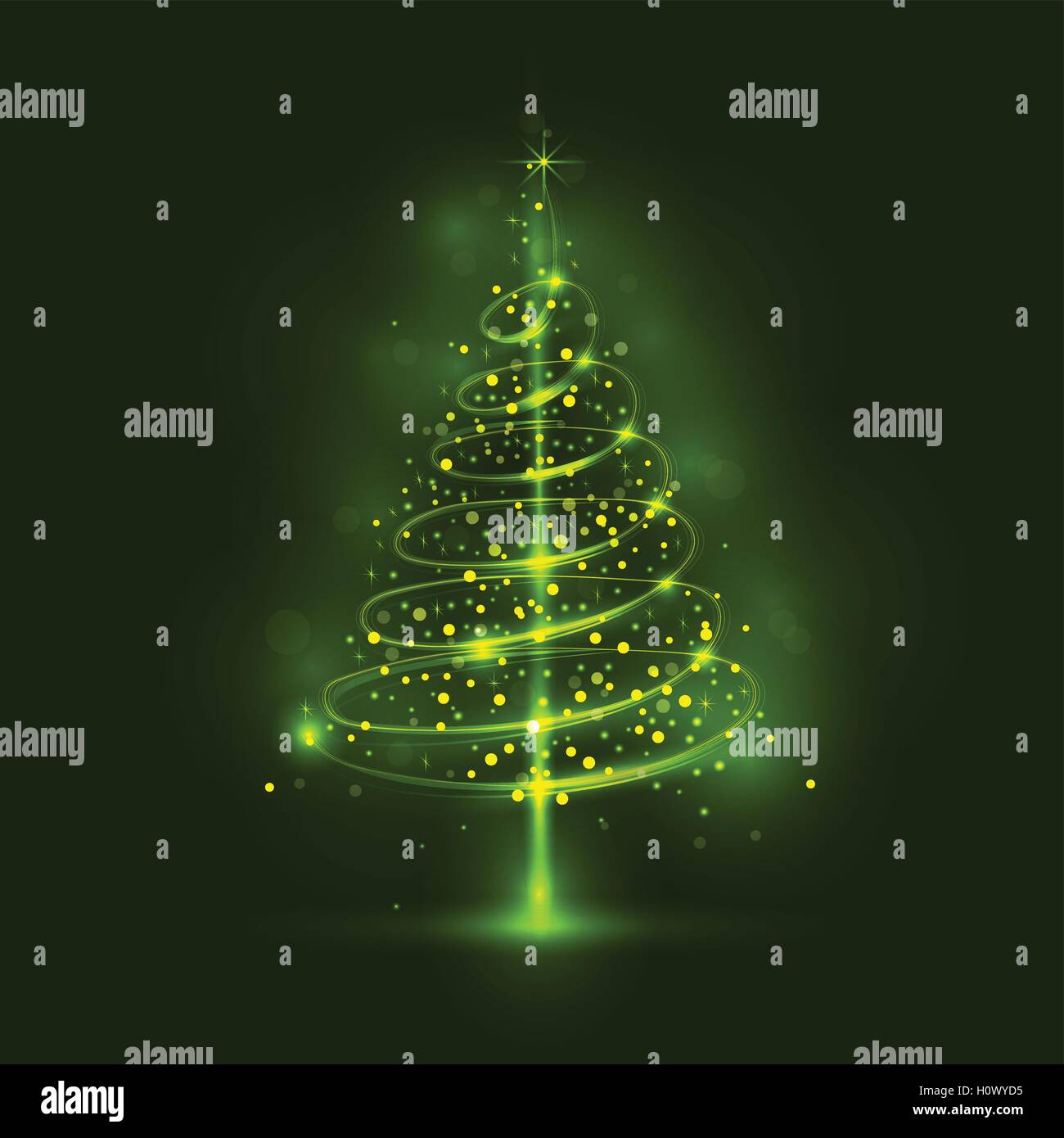 Arbre de Noël lumineux, la magie, l'arbre de Noël arbre de Noël de shinny.Bonne année et joyeux noël résumé fond. Illustration de Vecteur