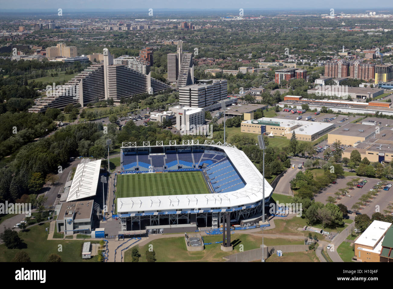 Vue depuis la Tour de Montréal, Montréal, Canada Banque D'Images