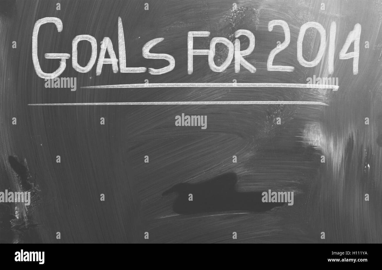 Objectifs pour 2014 Concept Banque D'Images