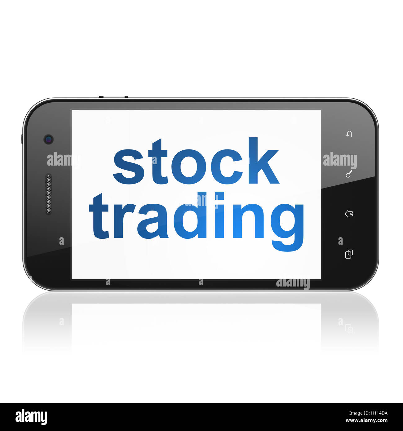 Concept Finance : Stock Trading sur smartphone Banque D'Images
