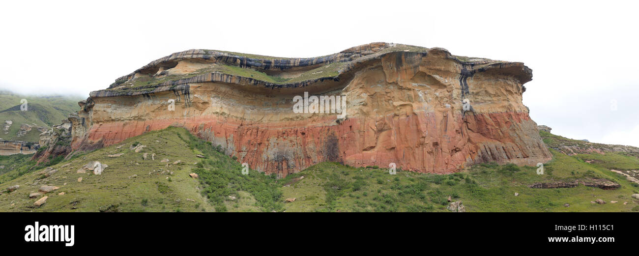 Les roches de champignons dans le Golden Gate Highlands National Parkv Banque D'Images