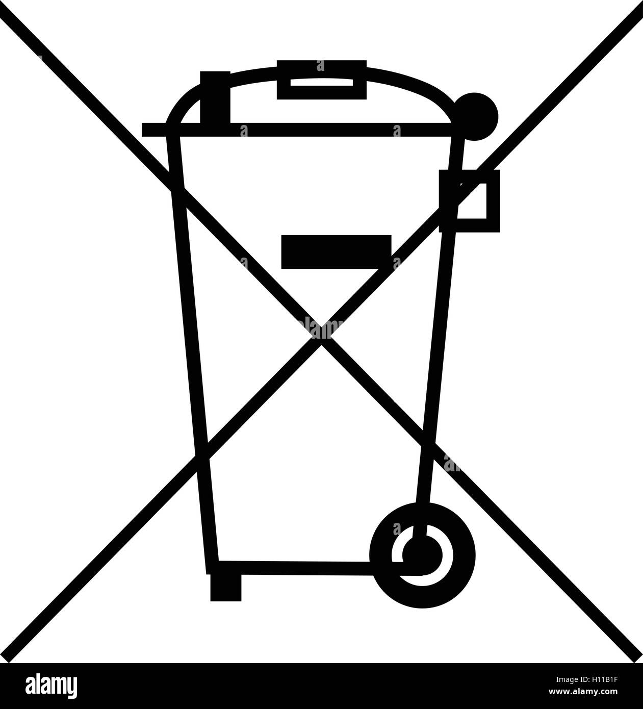 Logo de poubelle barrée Banque de photographies et d'images à haute  résolution - Alamy