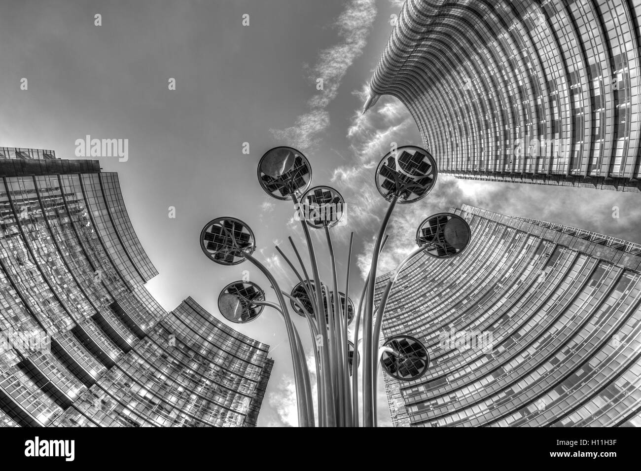 Milan, Gae Aulenti Town Square, Unicredit bank - P.C. Banque D'Images