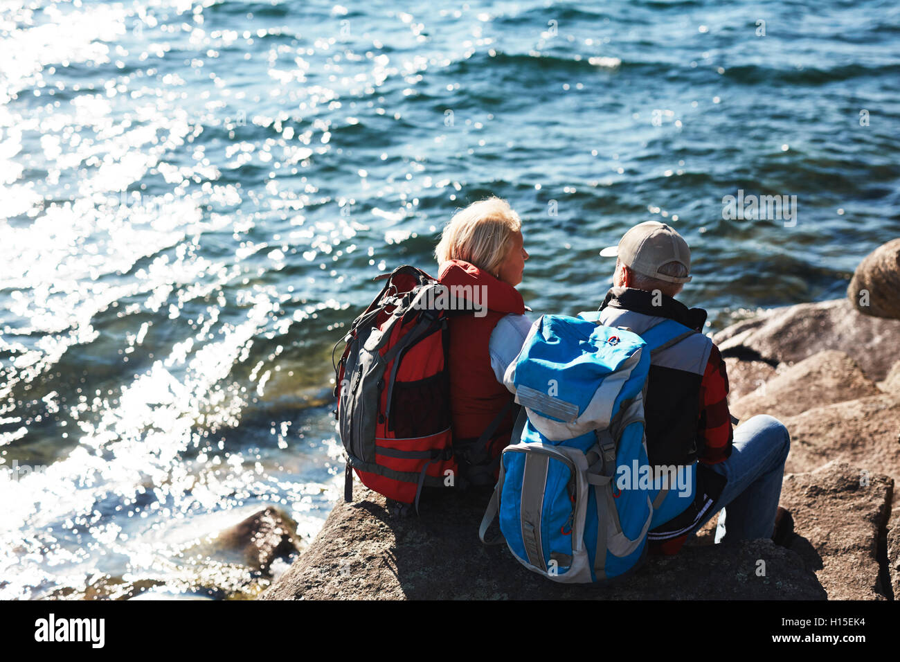 Touristes matures Banque D'Images
