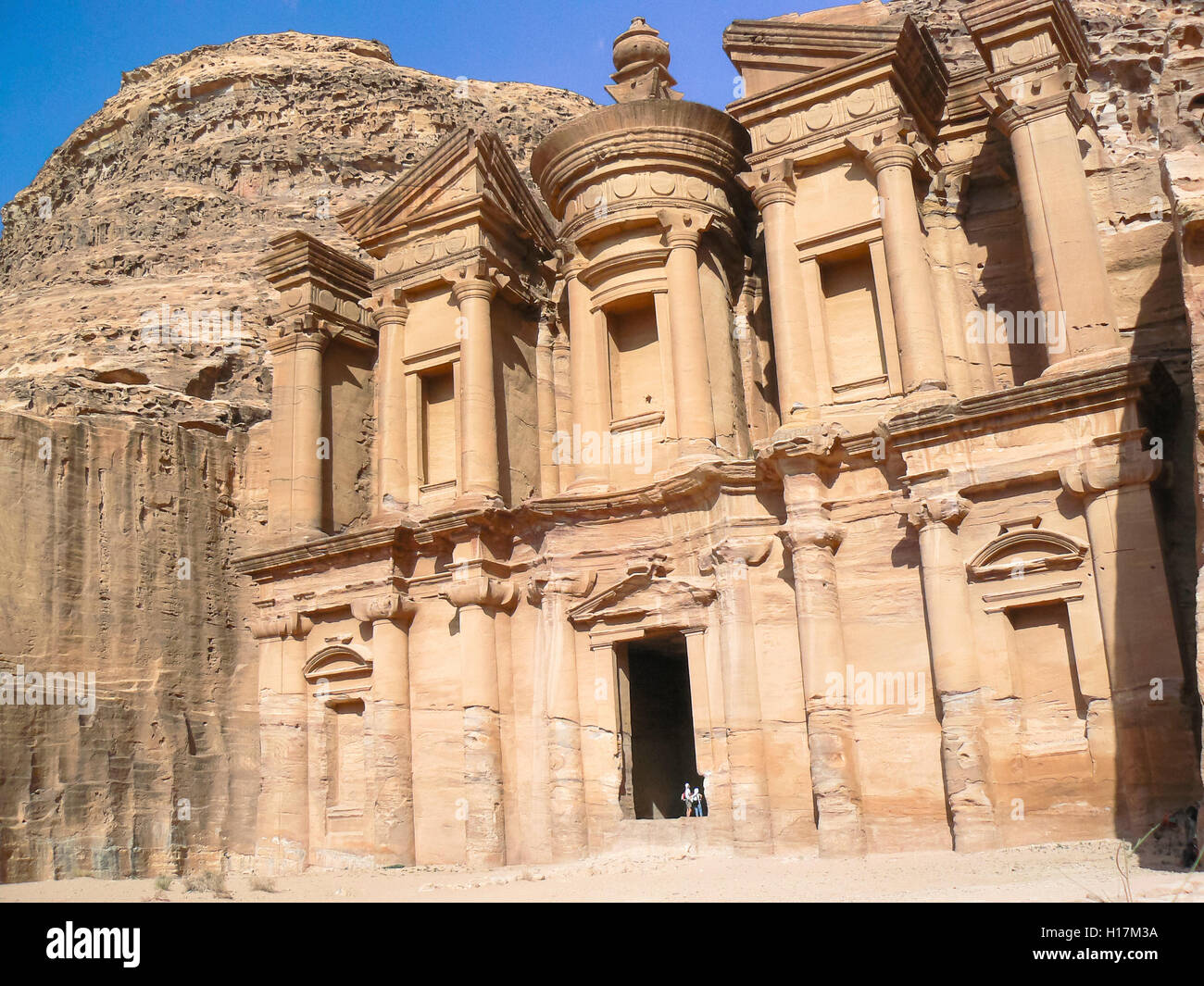 Monastère Deir Ad, Petra en Jordanie Banque D'Images