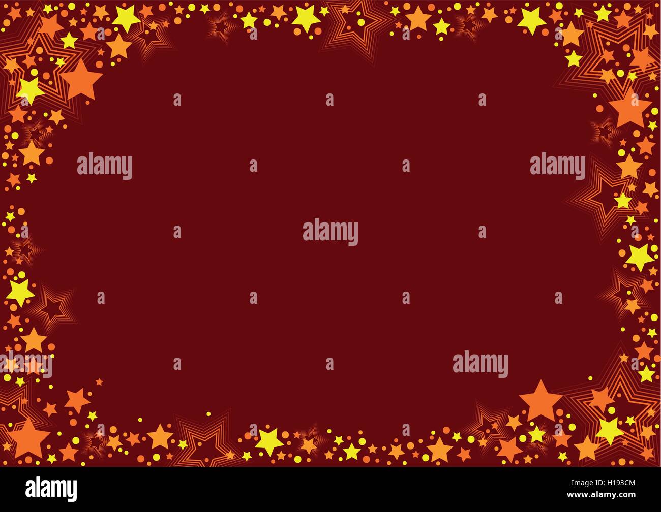 Stars et fond rouge Illustration de Vecteur