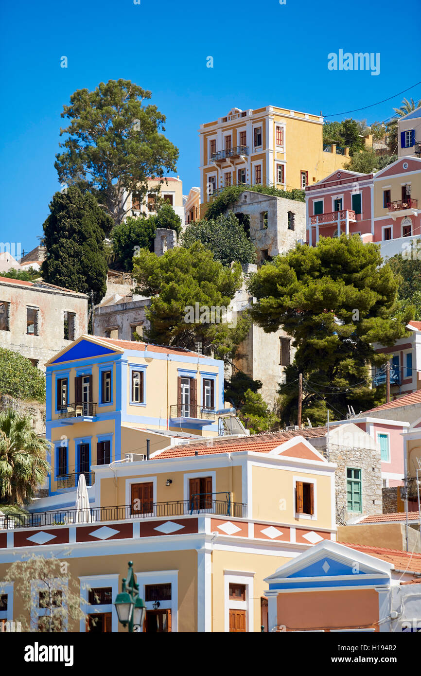 L'île de Symi, Rhodes, Grèce Banque D'Images