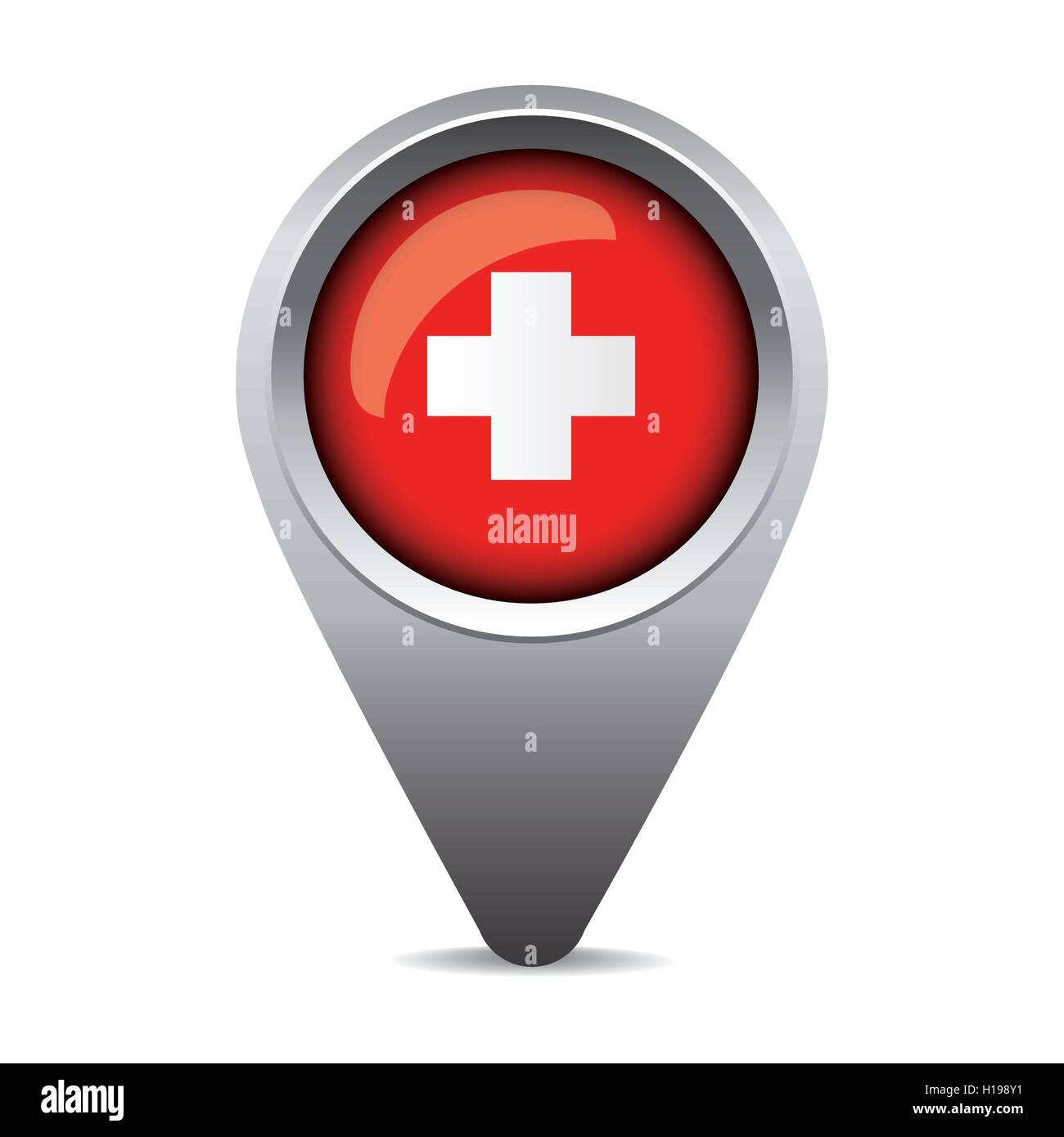 Drapeau suisse vector pointeur Illustration de Vecteur