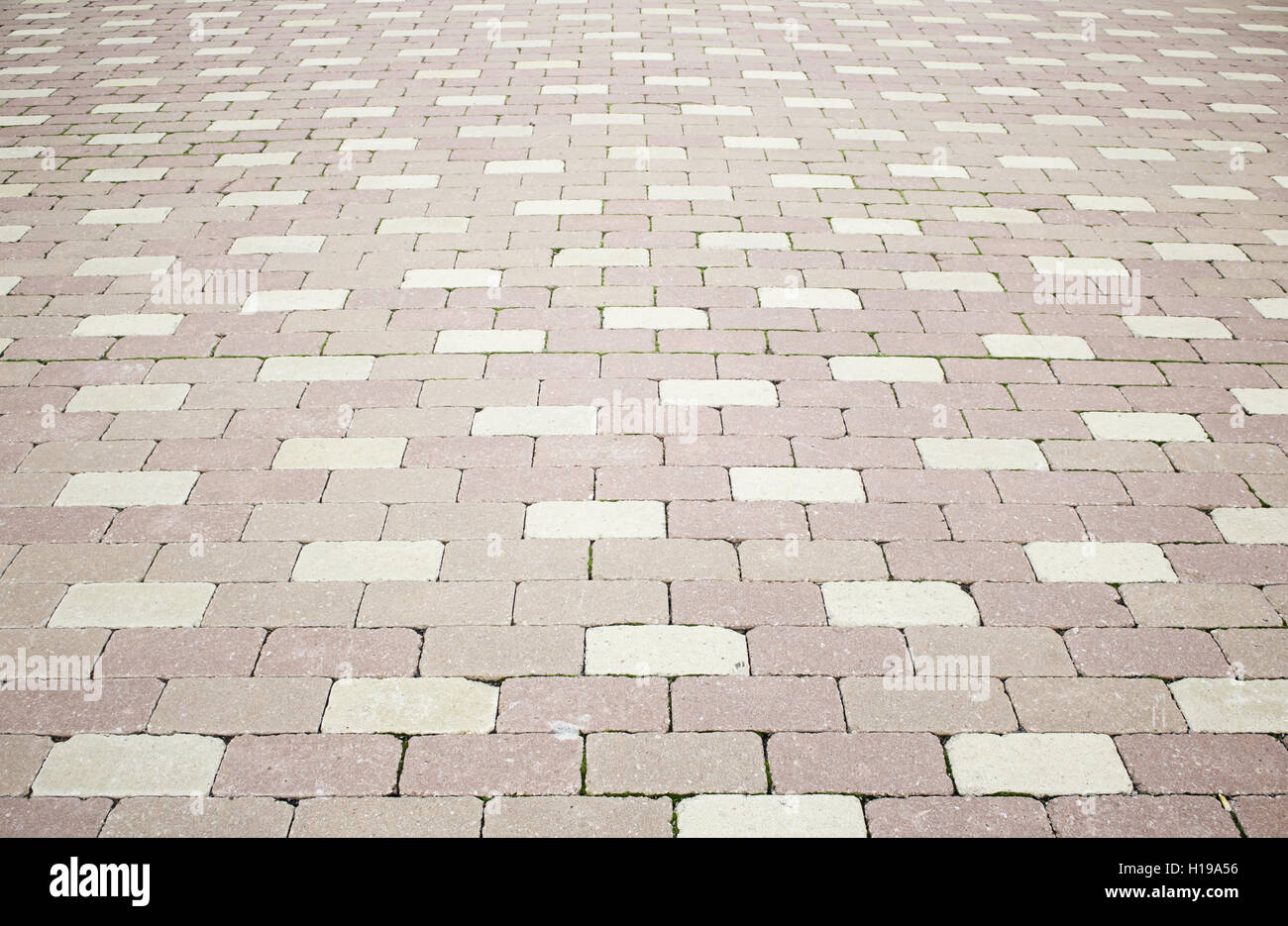 Carreaux de sol horizontal dans la rue en milieu urbain Banque D'Images