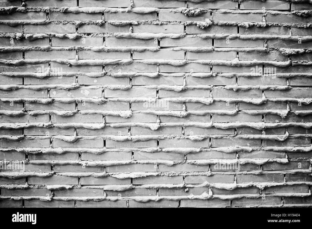 Urban Grey brick wall street construction Banque D'Images