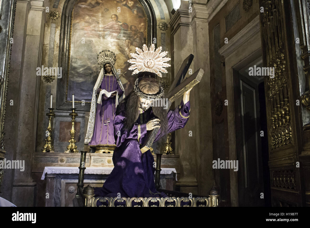 Saint dans l'ancienne église, la religion et Christian Banque D'Images