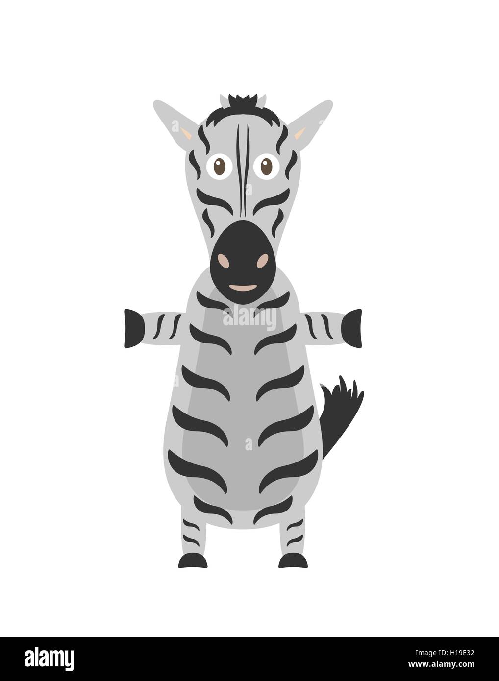 Drôle de caractère zebra Illustration de Vecteur