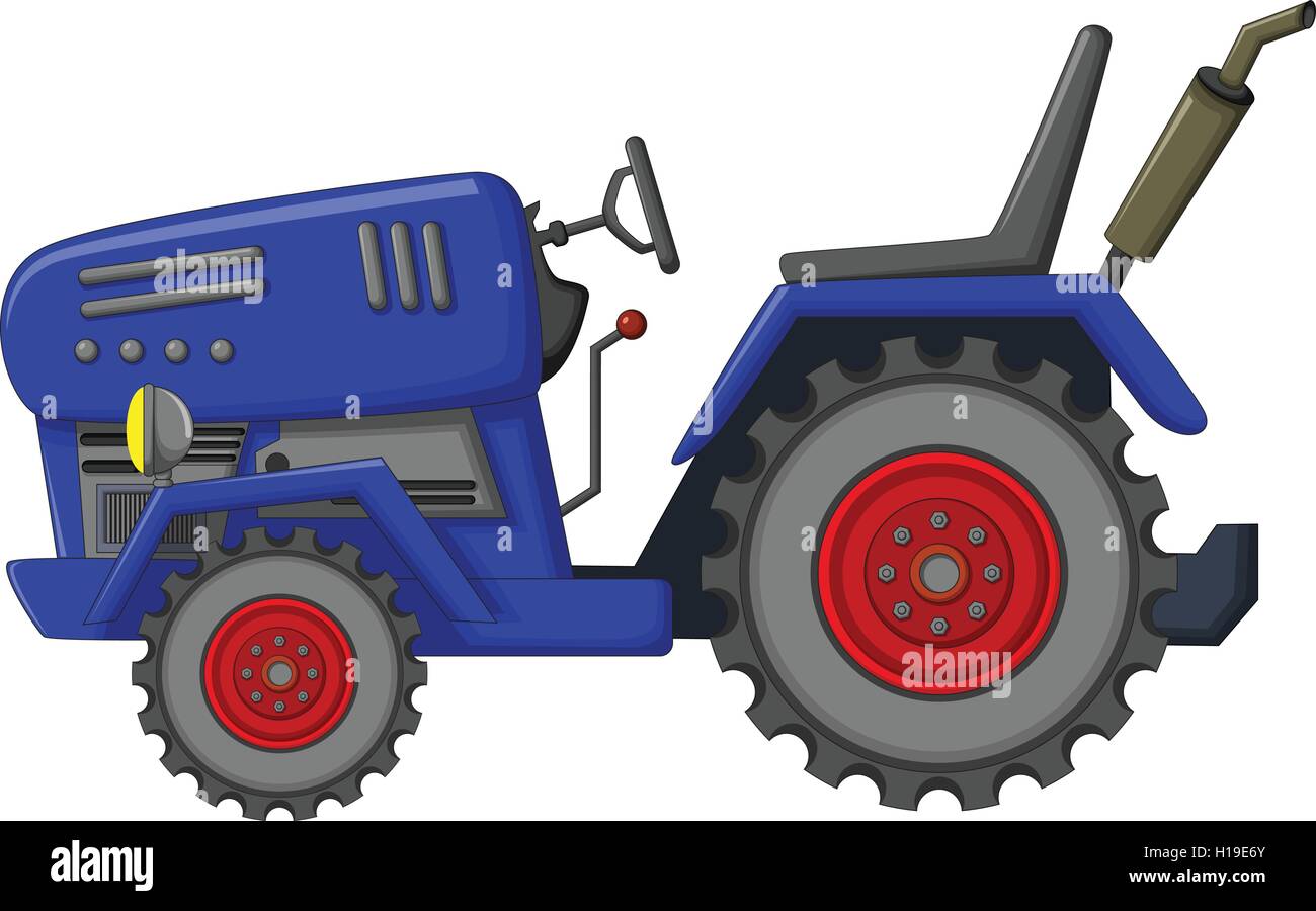 Tracteur bleu cartoon design pour vous Illustration de Vecteur