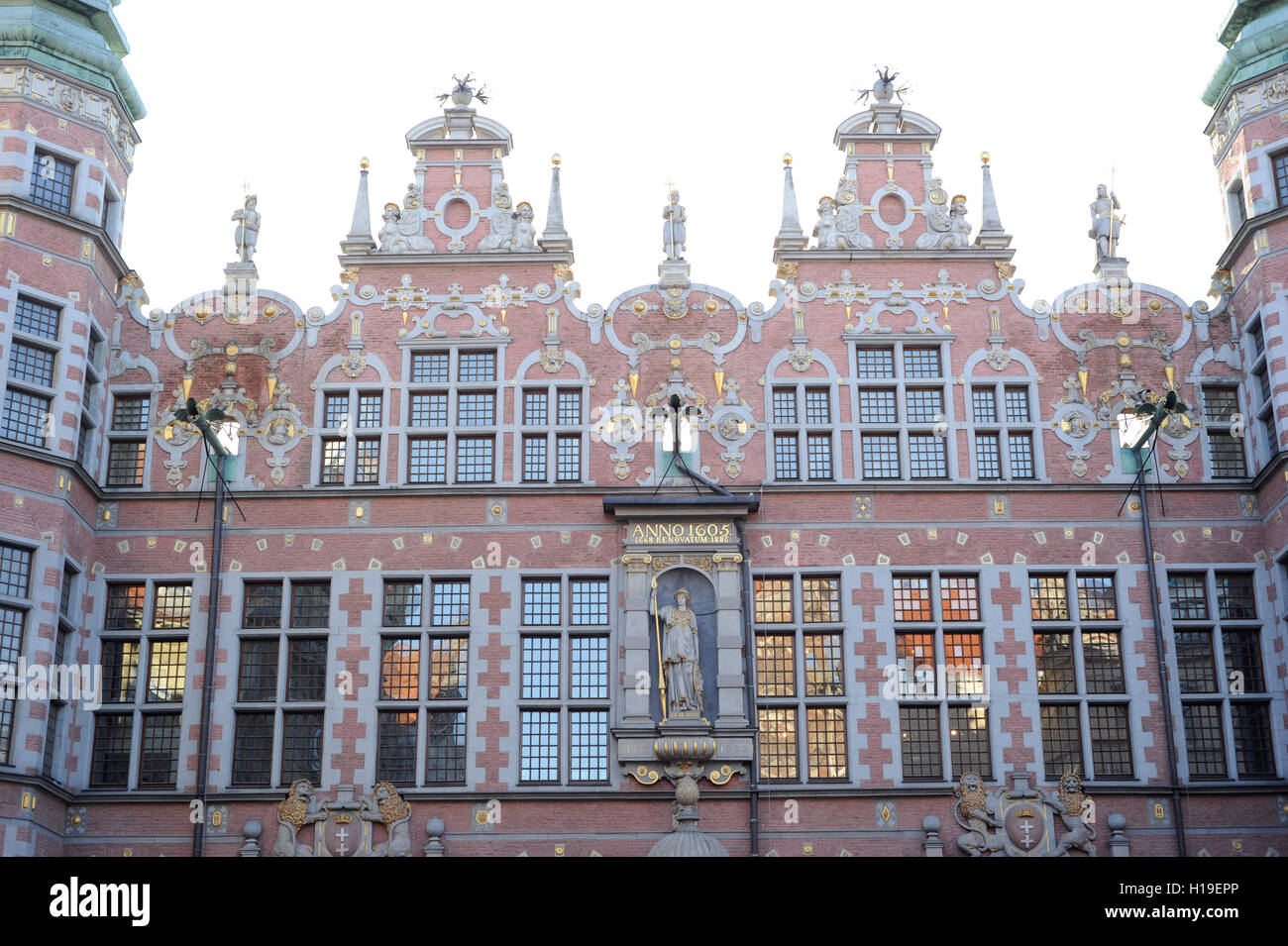 La Pologne. Gdansk. Grand Arsenal. 17e siècle. Maniérisme. Architecte Anthony van Obbergen (1543-1611). Banque D'Images