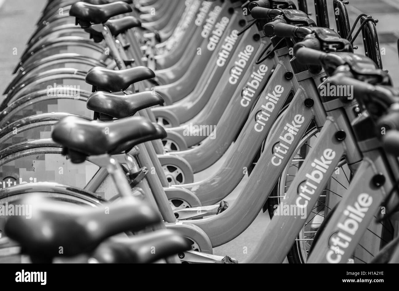 Citi 'vélo' vélos à louer à New York Banque D'Images